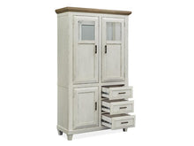 Load image into Gallery viewer, Magnussen Furniture Hutcheson Buffet Curio in Berkshire Beige and Homestead White
