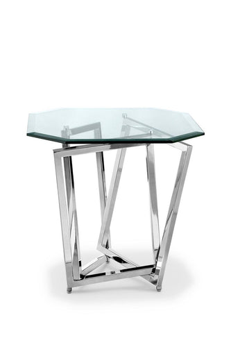 Magnussen Furniture Lenox Square Octoganal End Table in Nickel T3790-09 image