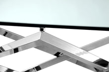 Load image into Gallery viewer, Magnussen Furniture Lenox Square Rectangular Sofa Table in Nickel T3790-73
