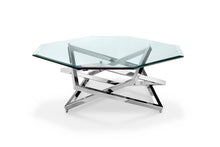 Load image into Gallery viewer, Magnussen Furniture Lenox Square Top Octoganal Cocktail Table in Nickel T3790-49 image
