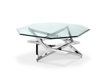 Load image into Gallery viewer, Magnussen Furniture Lenox Square Top Octoganal Cocktail Table in Nickel T3790-49
