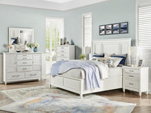 Load image into Gallery viewer, Magnussen Furniture Lola Bay Queen Panel Bed in Seagull White
