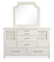 Load image into Gallery viewer, Magnussen Furniture Lola Bay Shaped Mirror in Seagull White
