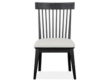 Load image into Gallery viewer, Magnussen Furniture Madison Heights Dining Side Chair with Upholstered Seat and Wood Windsor Back (Set of 2) in Weathered Fawn
