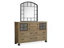 Load image into Gallery viewer, Magnussen Furniture Madison Heights Shaped Mirror in Weathered Fawn
