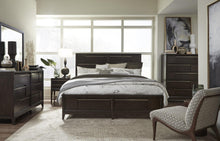 Load image into Gallery viewer, Magnussen Furniture Modern Geometry King Panel Storage Bed in French Roast
