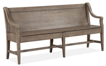 Load image into Gallery viewer, Magnussen Furniture Paxton Place Bench w/ Back in Dovetail Grey image
