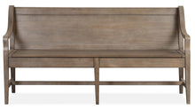 Load image into Gallery viewer, Magnussen Furniture Paxton Place Bench w/ Back in Dovetail Grey
