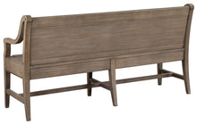 Load image into Gallery viewer, Magnussen Furniture Paxton Place Bench w/ Back in Dovetail Grey
