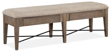 Load image into Gallery viewer, Magnussen Furniture Paxton Place Bench w/ Upholstered Seat in Dovetail Grey image

