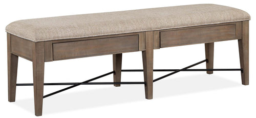 Magnussen Furniture Paxton Place Bench w/ Upholstered Seat in Dovetail Grey image