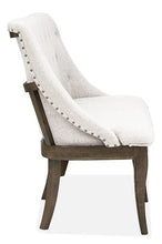 Load image into Gallery viewer, Magnussen Furniture Roxbury Manor Bench w/Upholstered Seat &amp; Back in Homestead Brown
