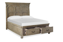 Load image into Gallery viewer, Magnussen Furniture Tinley Park California King Panel Storage Bed in Dove Tail Grey
