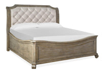 Load image into Gallery viewer, Magnussen Furniture Tinley Park King Sleigh Bed with Shaped Footboard in Dove Tail Grey
