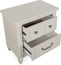 Load image into Gallery viewer, Magnussen Furniture Willowbrook 2 Drawer Nightstand in Egg Shell White
