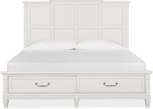 Load image into Gallery viewer, Magnussen Furniture Willowbrook King Storage Bed in Egg Shell White image
