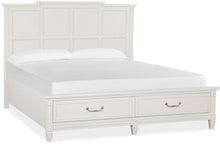 Load image into Gallery viewer, Magnussen Furniture Willowbrook King Storage Bed in Egg Shell White

