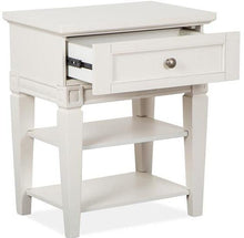 Load image into Gallery viewer, Magnussen Furniture Willowbrook Open Nightstand in Egg Shell White
