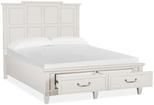 Load image into Gallery viewer, Magnussen Furniture Willowbrook Queen Storage Bed in Egg Shell White
