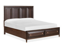 Load image into Gallery viewer, Magnussen Furniture Zephyr California King Panel Storage Bed in Sable image
