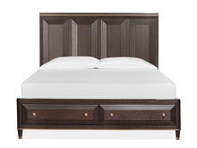 Load image into Gallery viewer, Magnussen Furniture Zephyr California King Panel Storage Bed in Sable
