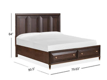 Load image into Gallery viewer, Magnussen Furniture Zephyr California King Panel Storage Bed in Sable
