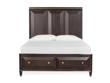 Load image into Gallery viewer, Magnussen Furniture Zephyr Queen Panel Storage Bed in Sable
