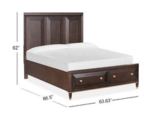 Load image into Gallery viewer, Magnussen Furniture Zephyr Queen Panel Storage Bed in Sable
