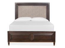 Load image into Gallery viewer, Magnussen Furniture Zephyr Queen Upholstered Panel Bed in Sable
