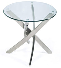 Load image into Gallery viewer, Magnussen Furniture Zila Round End Table in Brushed Nickel T2050-05 image
