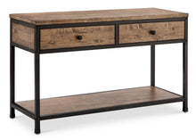 Load image into Gallery viewer, Magnussen Maguire Rectangular Sofa Table in Black and Weathered Barley image

