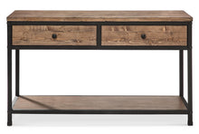 Load image into Gallery viewer, Magnussen Maguire Rectangular Sofa Table in Black and Weathered Barley
