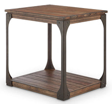Load image into Gallery viewer, Magnussen Montgomery Rectangular End Table in Bourbon and Aged Iron image
