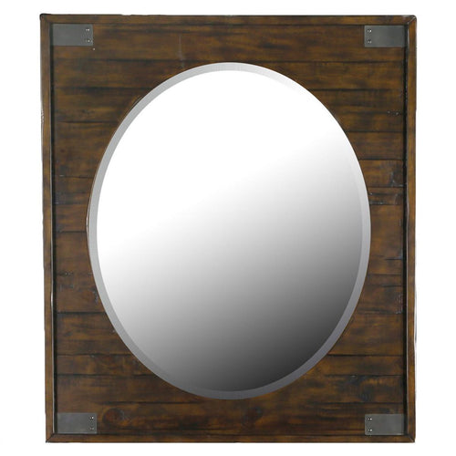 Magnussen Pine Hill Portrait Oval Mirror in Rustic Pine image