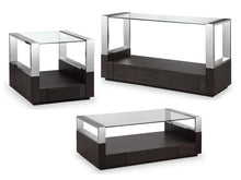 Load image into Gallery viewer, Magnussen Revere Rectangular Cocktail Table with Casters in Graphite and Chrome
