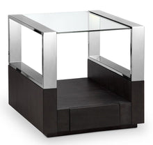 Load image into Gallery viewer, Magnussen Revere Rectangular End Table in Graphite and Chrome image
