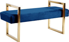 Load image into Gallery viewer, Olivia Navy Velvet Bench image
