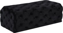 Load image into Gallery viewer, Casey Black Velvet Ottoman/Bench image
