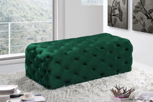 Load image into Gallery viewer, Casey Green Velvet Ottoman/Bench
