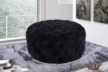 Load image into Gallery viewer, Addison Black Velvet Ottoman/Bench
