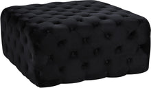 Load image into Gallery viewer, Ariel Black Velvet Ottoman/Bench image
