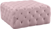 Load image into Gallery viewer, Ariel Pink Velvet Ottoman/Bench image
