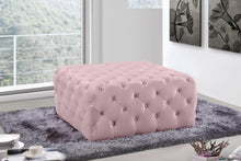 Load image into Gallery viewer, Ariel Pink Velvet Ottoman/Bench
