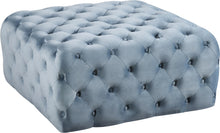 Load image into Gallery viewer, Ariel Sky Blue Velvet Ottoman/Bench image
