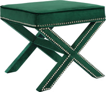 Load image into Gallery viewer, Nixon Green Velvet Ottoman/Bench image
