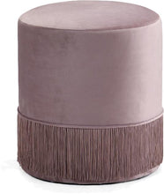 Load image into Gallery viewer, Teddy Pink Velvet Ottoman/Stool image
