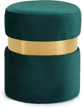 Load image into Gallery viewer, Hailey Green Velvet Ottoman/Stool image
