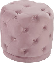 Load image into Gallery viewer, Harper Pink Velvet Ottoman/Stool image
