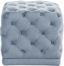 Load image into Gallery viewer, Stella Sky Blue Velvet Ottoman/Stool image
