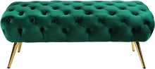 Load image into Gallery viewer, Amara Green Velvet Bench image
